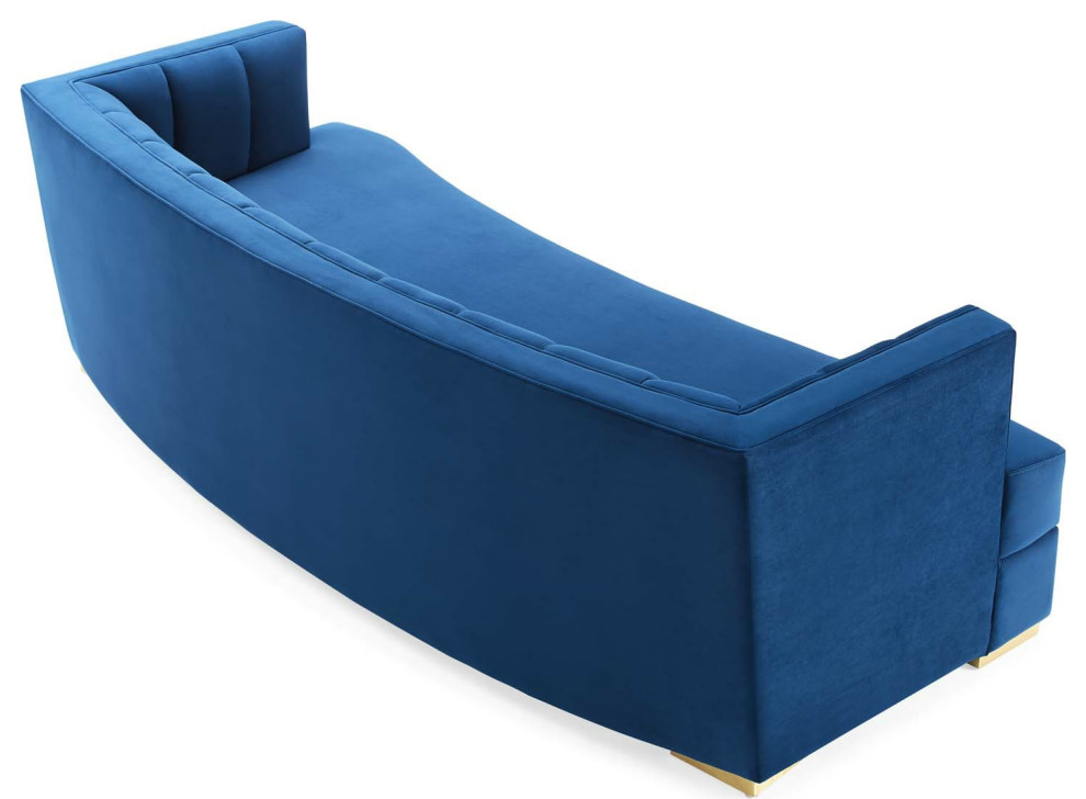 Ingmar Channel Curved Sofa   Contemporary   Sofas   by HedgeApple  Houzz