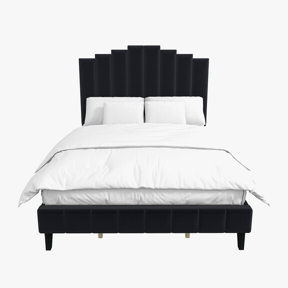 Pharsalia Tufted Upholstered Platform Bed with Hea...