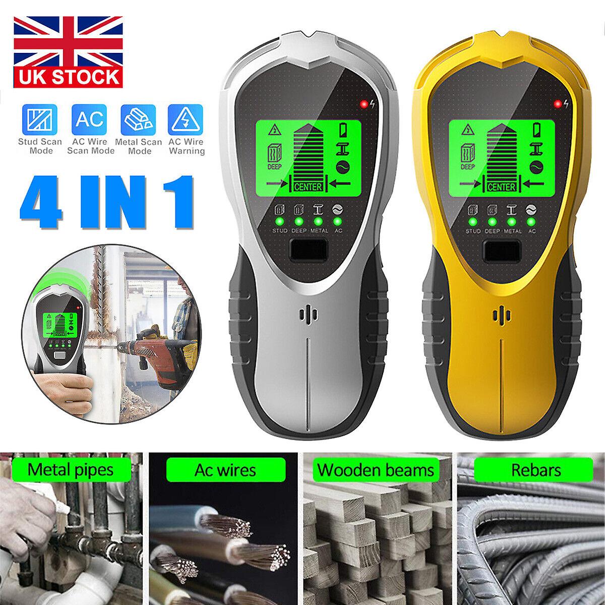 4 In 1 Digital Stud Finder Wood Metal Pipe Wire Wall Sensor Scanner Lcd Detector W12414400