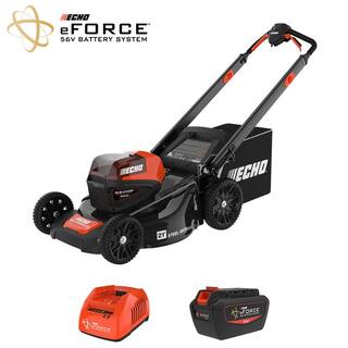 ECHO eFORCE 56V 21 in. Cordless Battery Walk Behind Self-Propelled Lawn Mower with 5.0Ah Battery and Charger DLM-2100SPC2