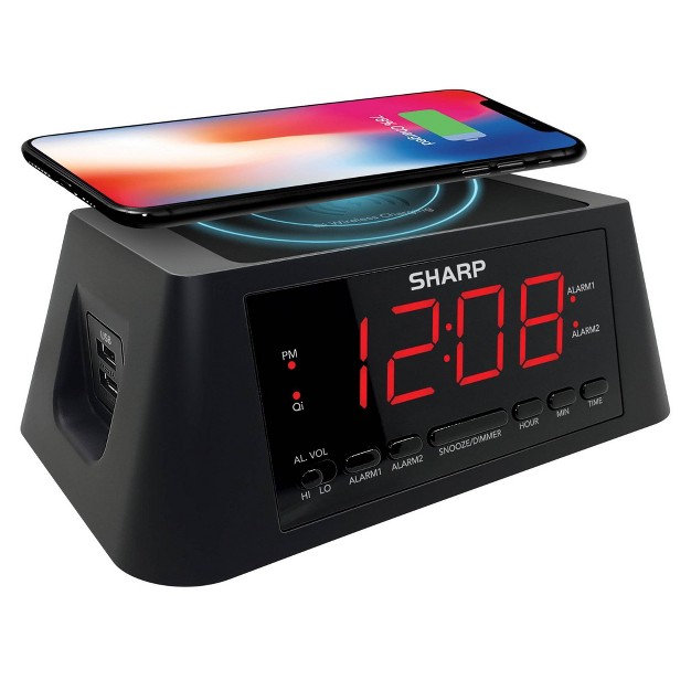 Wireless Charging Alarm Clock Sharp