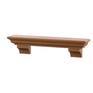 Twin Star Home 48 in. Traditional Boardwalk Birch Cap-Shelf Mantel MS48-6760-H423