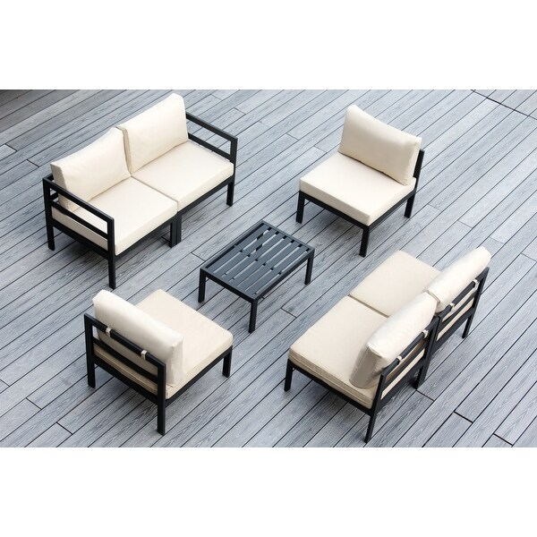 Ohana Outdoor 7pc. Cushioned Aluminum Sectional