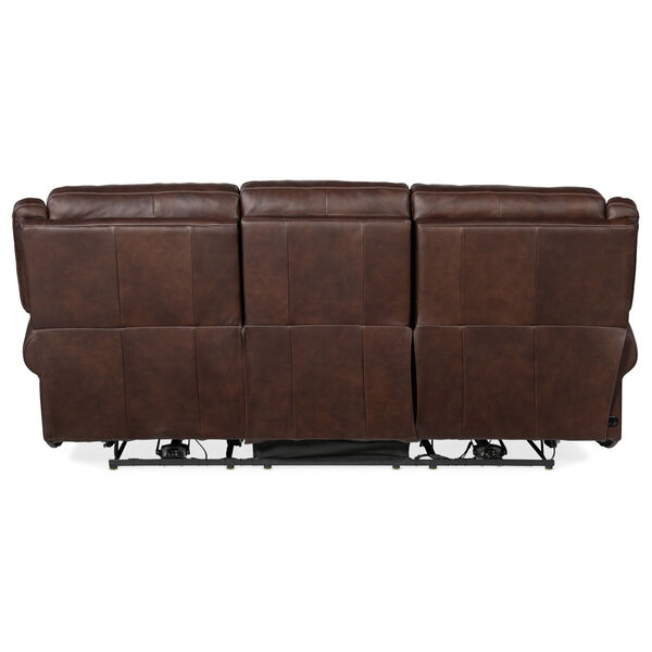 Oberon Dark Wood Zero Gravity Power Sofa with Power Headrest