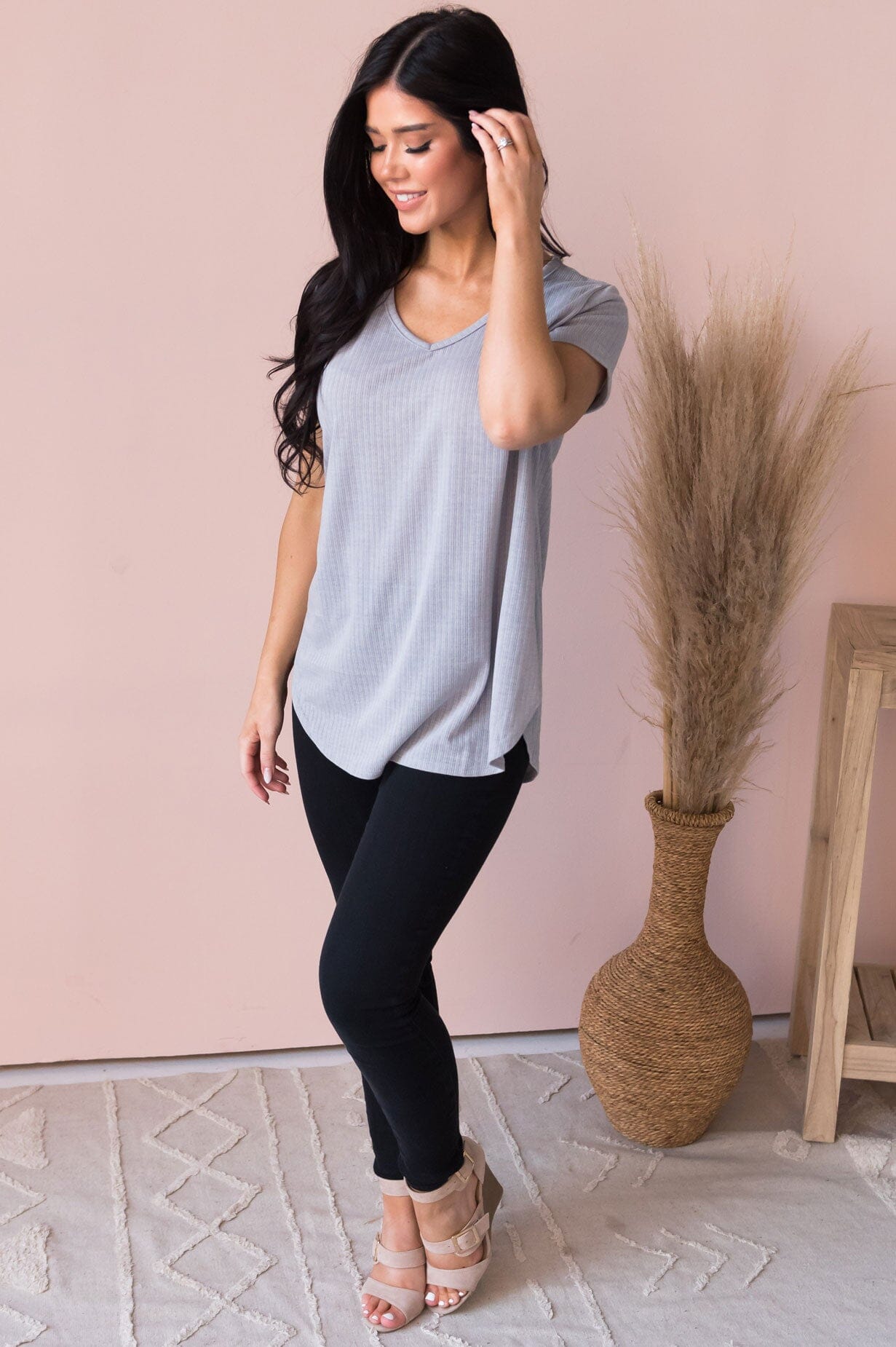 Your Favorite Ribbed Modest Tee