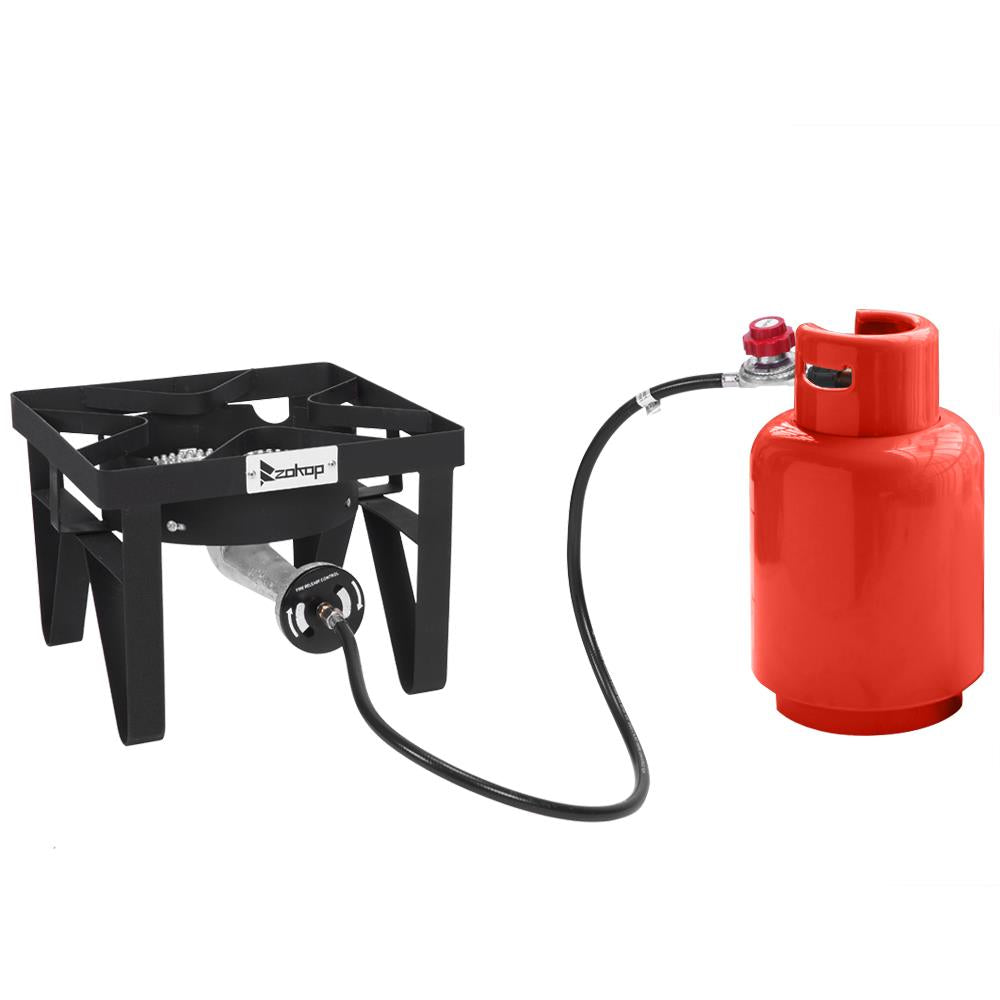 UBesGoo Propane 200,000-BTU Single Outdoor Burner with  CSA Certified 0-20PSI High Pressure Regulator