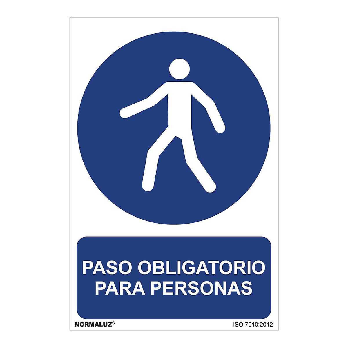 Sign Normaluz Paso obligatorio para personas PVC (30 x 40 cm)