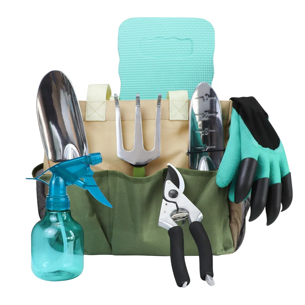 Gardening Tools Set With 3Pcs Garden Hand Tools  Sprayer Gardening Kneeler And Gardening Claws Gloves Tools Gardening