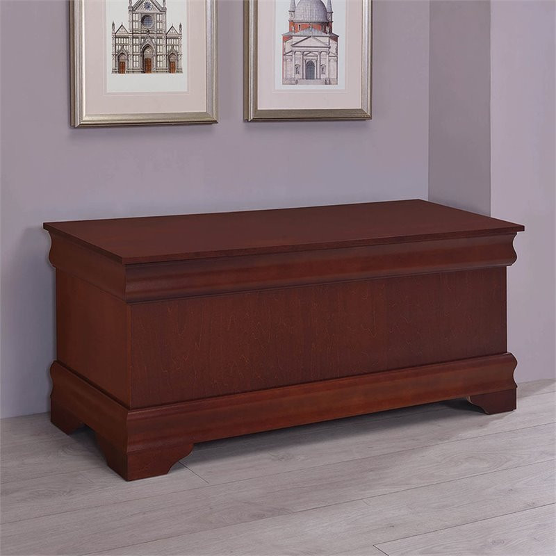 Coaster Pablo Traditional Rectangular Wood Cedar Chest Warm Brown   Traditional   Accent Chests And Cabinets   by Homesquare  Houzz