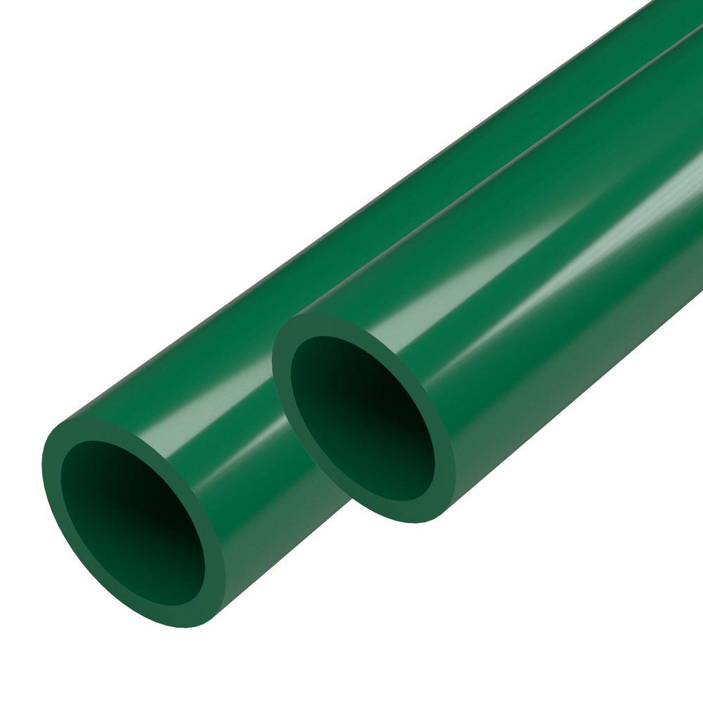 Formufit 1-14 in. x 5 ft. Green Furniture Grade Schedule 40 PVC Pipe (2-Pack) P114FGP-GR-5x2