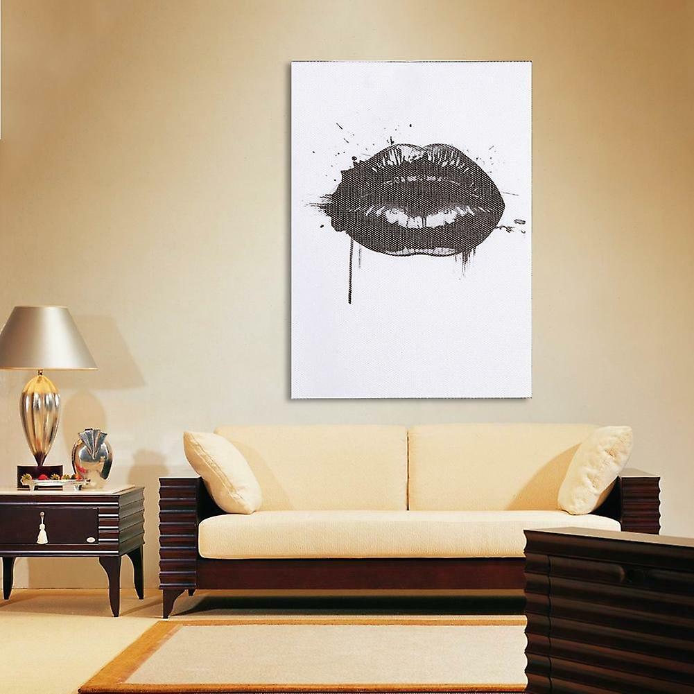 Bedroom Black Lips Wall Art Print Poster Canvas Living Room Home Office Decor