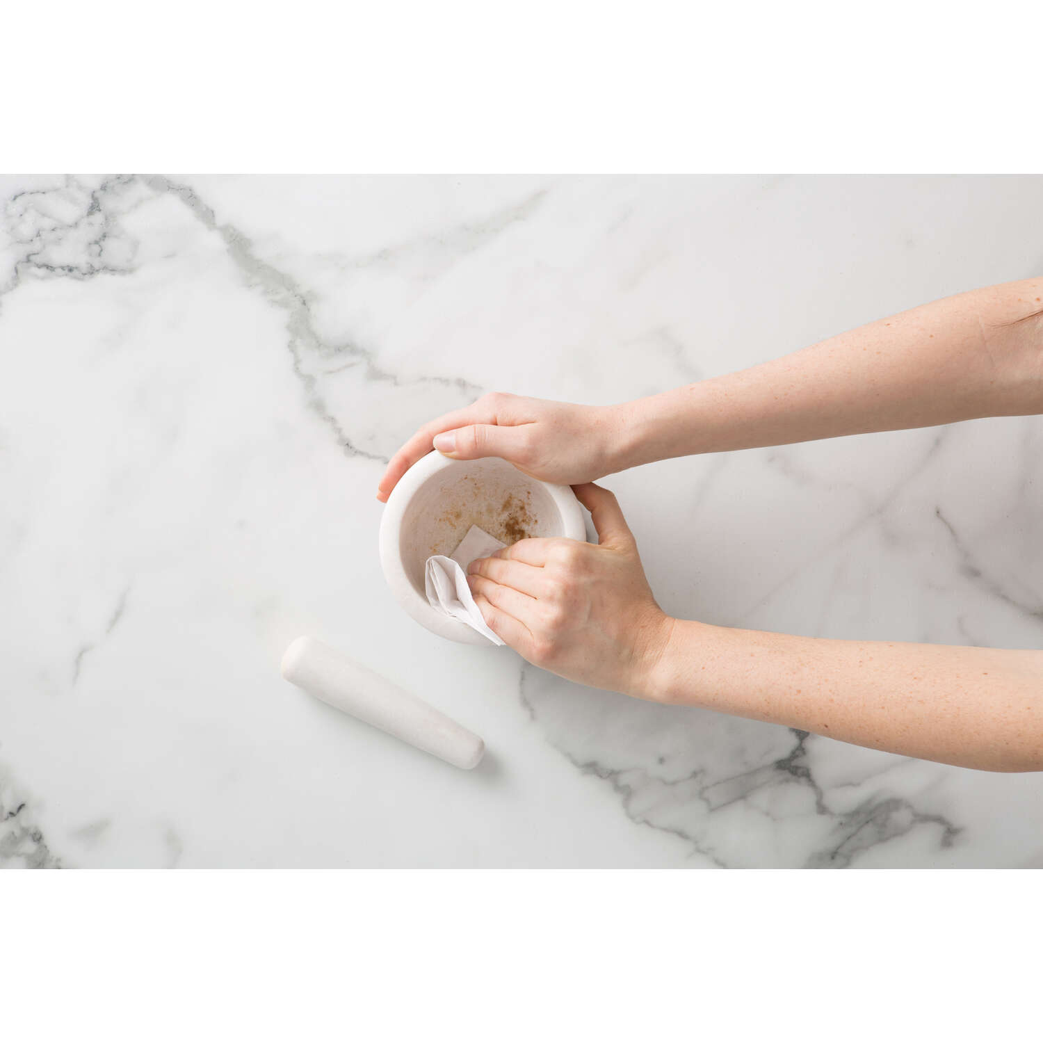 Chefn White/Gray Silicone Mortar and Pestle