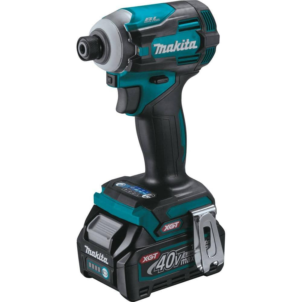 Makita 40V Max XGT Brushless Cordless 4-Piece Combo Kit (Hammer Driver-Drill/Impact Driver/Circ Saw/Flashlight) 2.5Ah/4.0Ah GT400M1D1