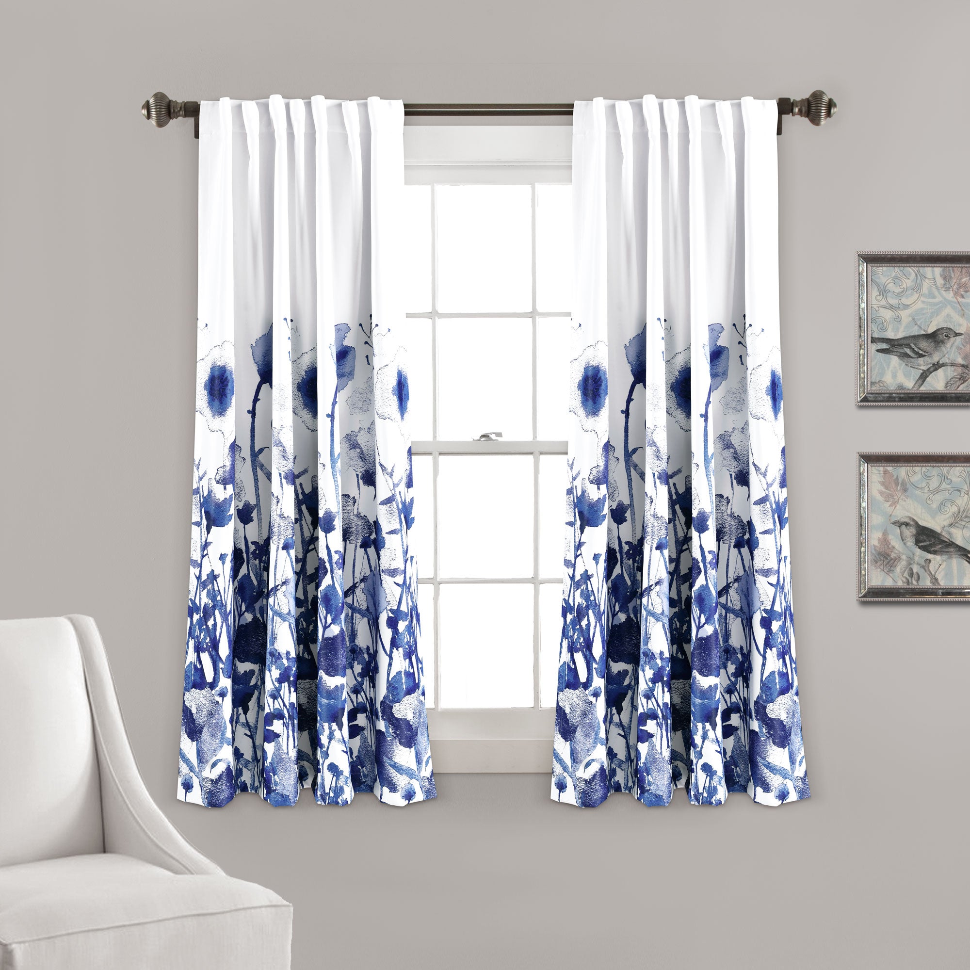 Zuri Flora Room Darkening Window Curtain Panel Set