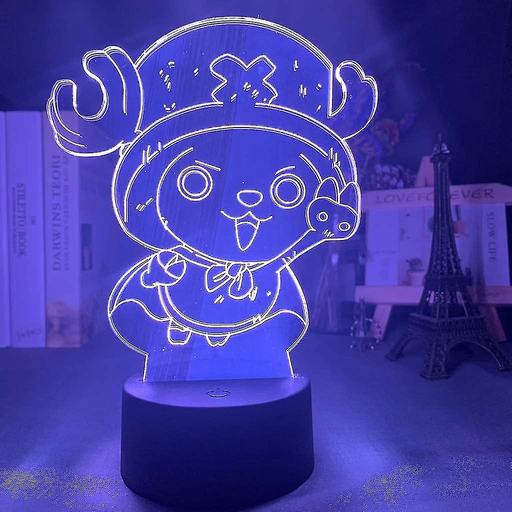 Veeki One Piece Tony Tony Chopper Night Light 7 Color Change Led Kids Bedside Action Figure Fixtures 3d