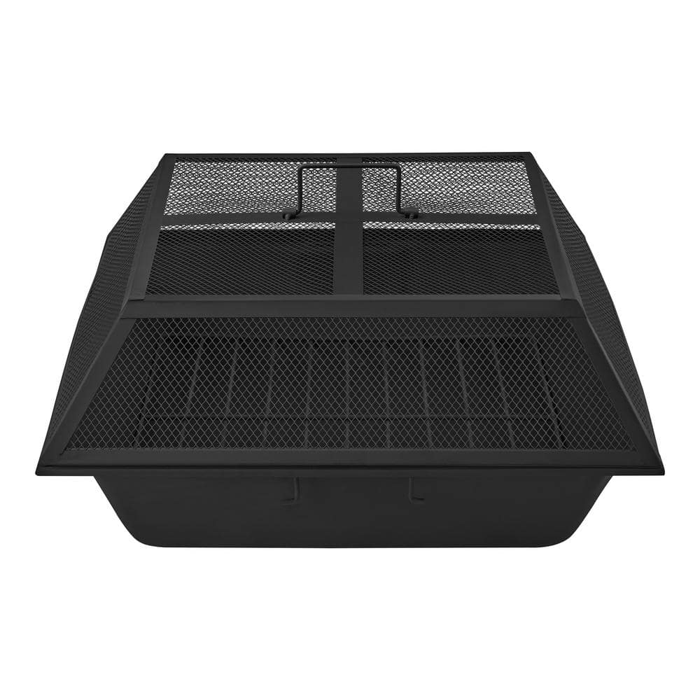 Hampton Bay 24 in. Outdoor Square Steel Fire Pit Insert Replacement Set (3-Pieces) 2195FP-3PC