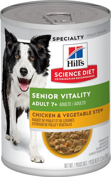 Hill's Science Diet Adult 7+ Senior Vitality Chicken and Vegetable Stew Canned Dog Food