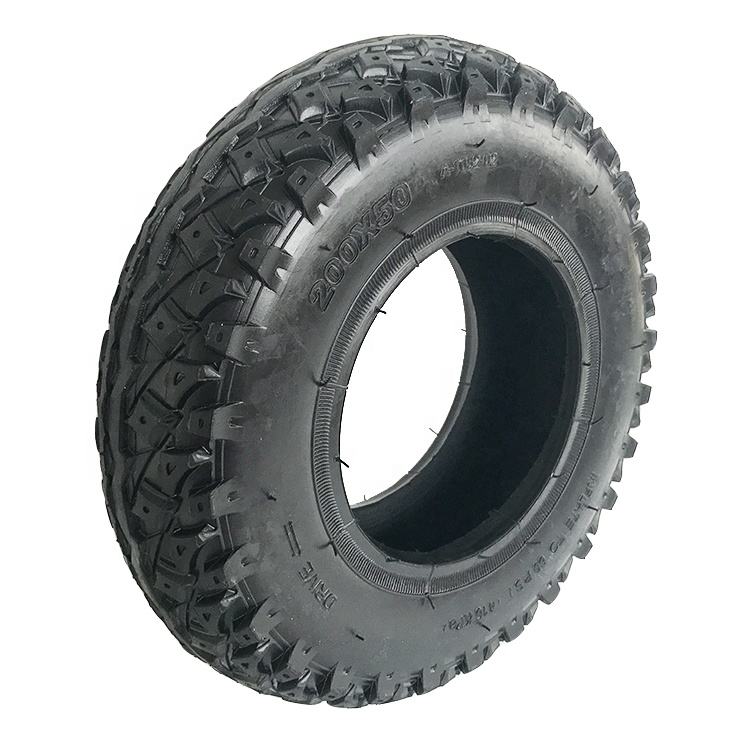 Inflatable 200x50 Air Filled Tires 8 Inch Off Road Knobby Electric Mountainboard Tire for Electric Skateboard Wheel Replacement