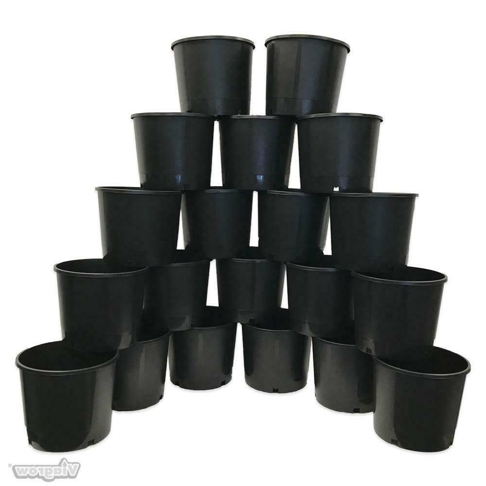 3 Gallon Nursery Pot Planter Duty Hydroponic Black Plastic 20 Pack