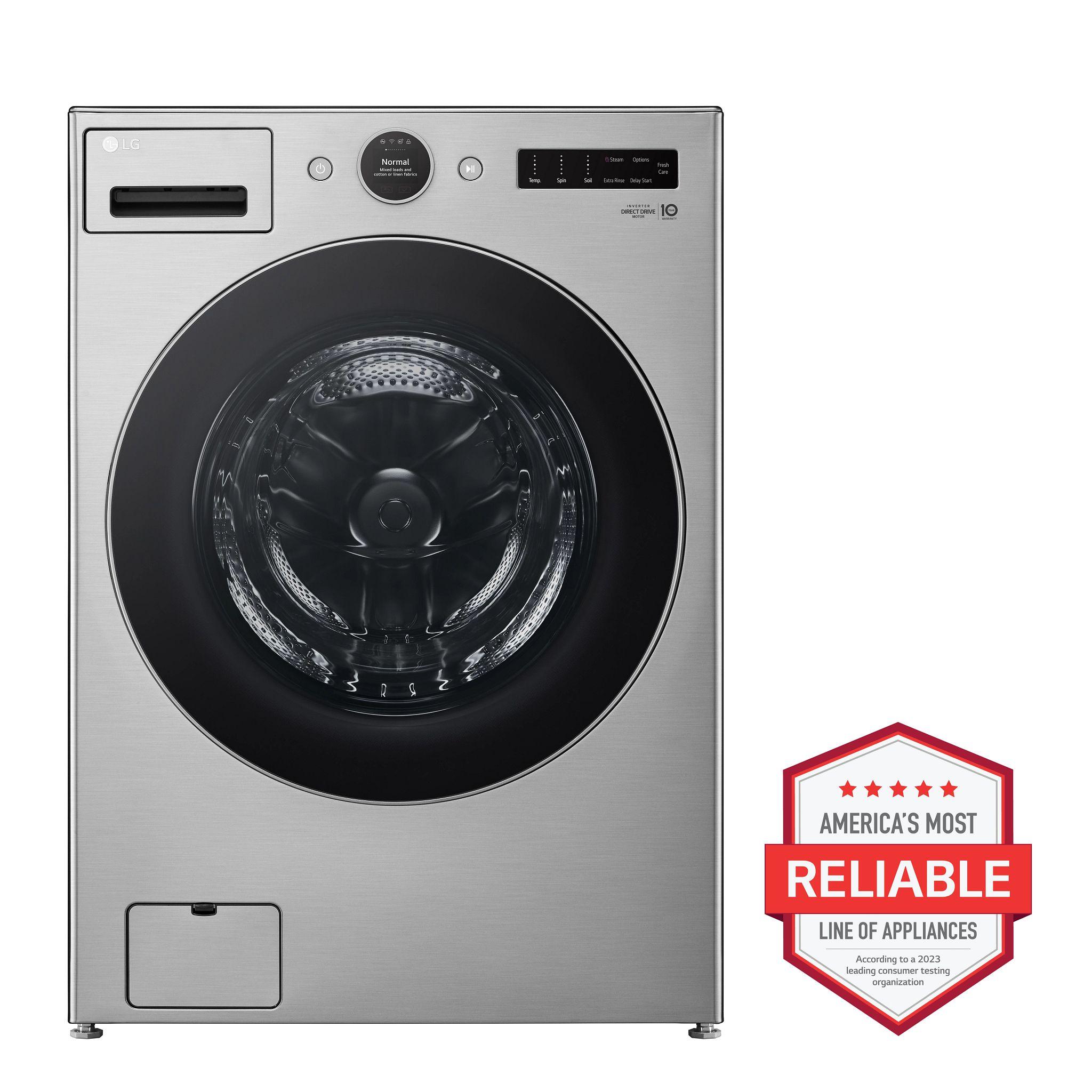 Lg WM5700HVA 4.5 Cu.Ft. Smart Front Load Washer With Turbowash® 360(Degree), Built-In Intelligence And Ezdispense®