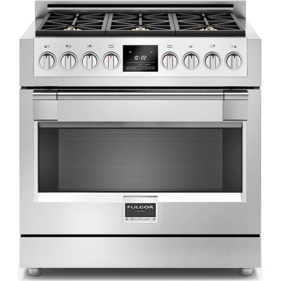 Fulgor Milano 36-inch Freestanding Dual-Fuel Range F6PDF366S1