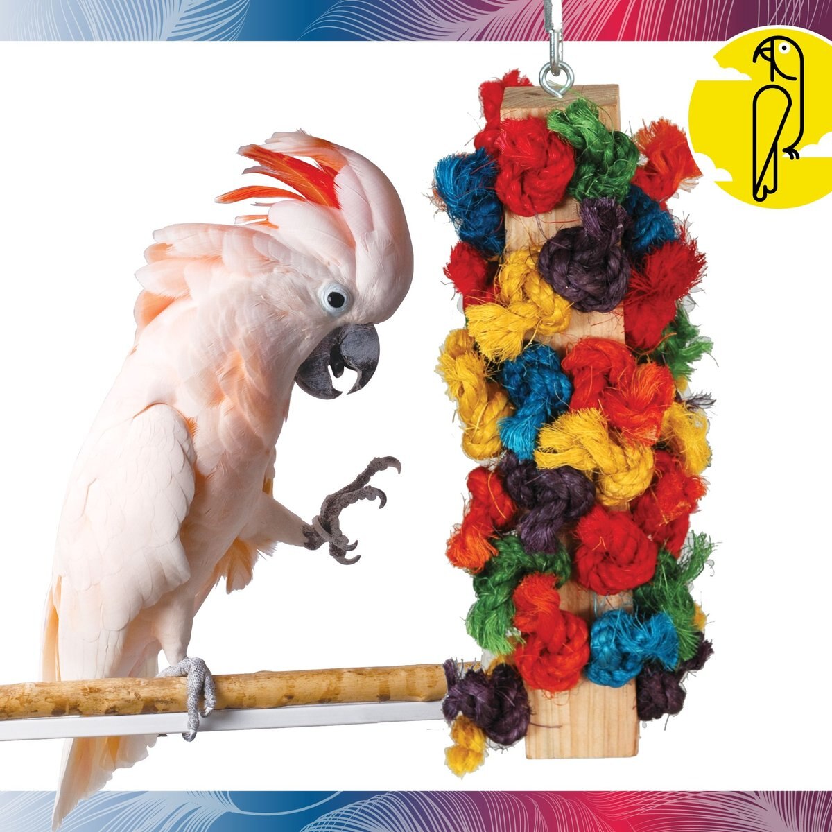 Caitec Featherland Paradise Sisal Preening Pole Bird Toy