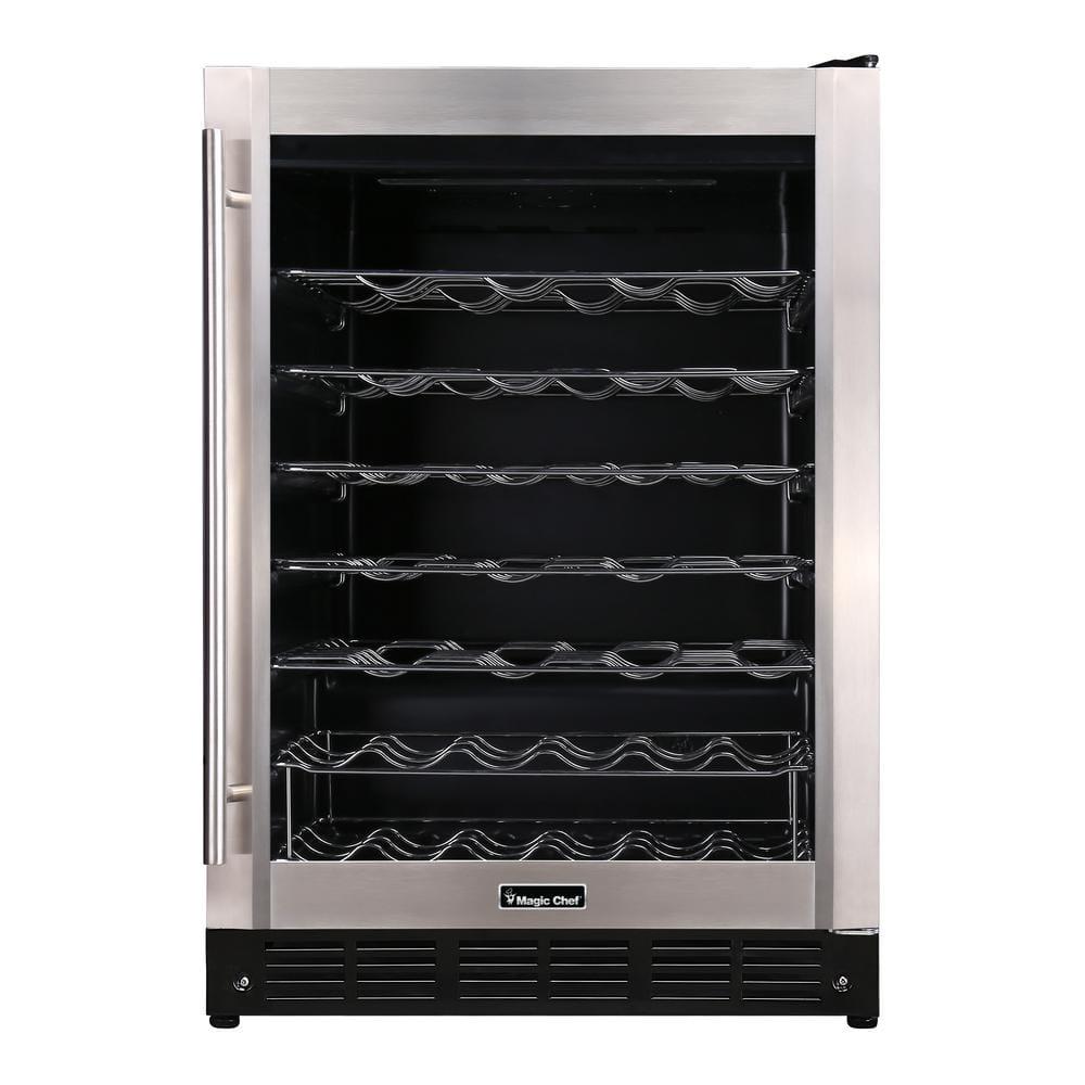 Magic Chef 234 in W 50Bottle Wine Cooler in Stainless Steel