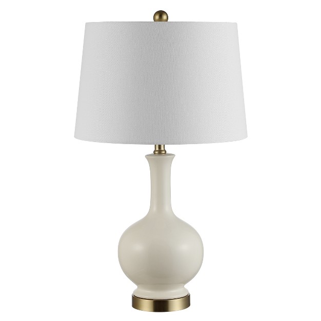 Bowie Ceramic Table Lamp Cream Safavieh