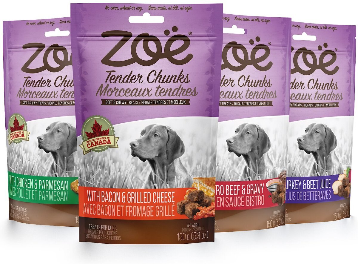 Zoe Tender Chunks Cheese and Bacon Grain-Free Dog Treats