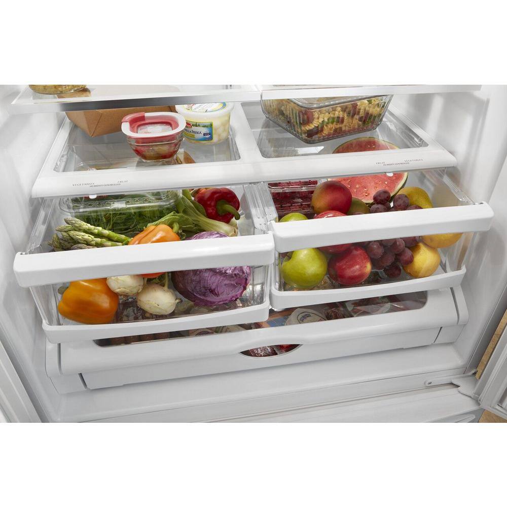 Whirlpool 25.2 cu. ft. French Door Refrigerator in Fingerprint Resistant Stainless Steel with Internal Water Dispenser WRF535SWHZ