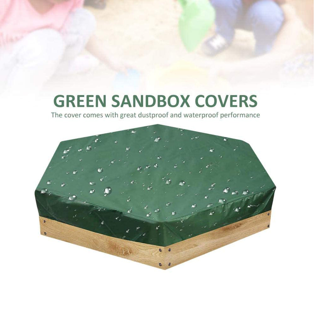 Hexagonal Sandpit Cover With Drawstring Waterproof Dust-Proof Sandbox Cover for Garden Outdoor Hexagon Bunker Cover