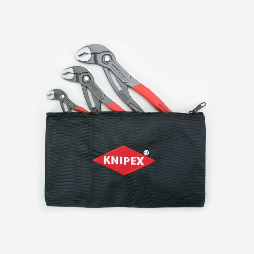 Knipex Cobra Pliers Set with Keeper Pouch 3pc