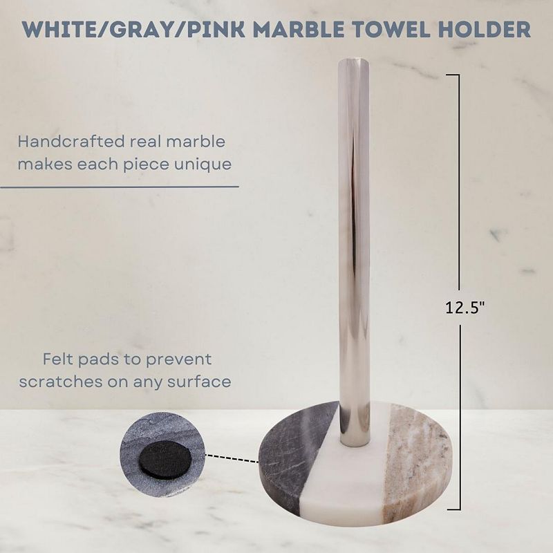 Premium Kitchen Countertop Marble Paper Towel Holder