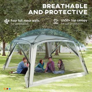 Outsunny 8-Person UV 50 Plus Screen Tent A20-327V00WT