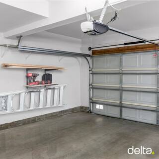 Delta 16 in. x 21 in. Heavy Duty Wall Rack Adjustable 3 Tier Lumber Rack Holds 480 lbs. Steel Garage Wall Shelf with Brackets HDRS1000HD