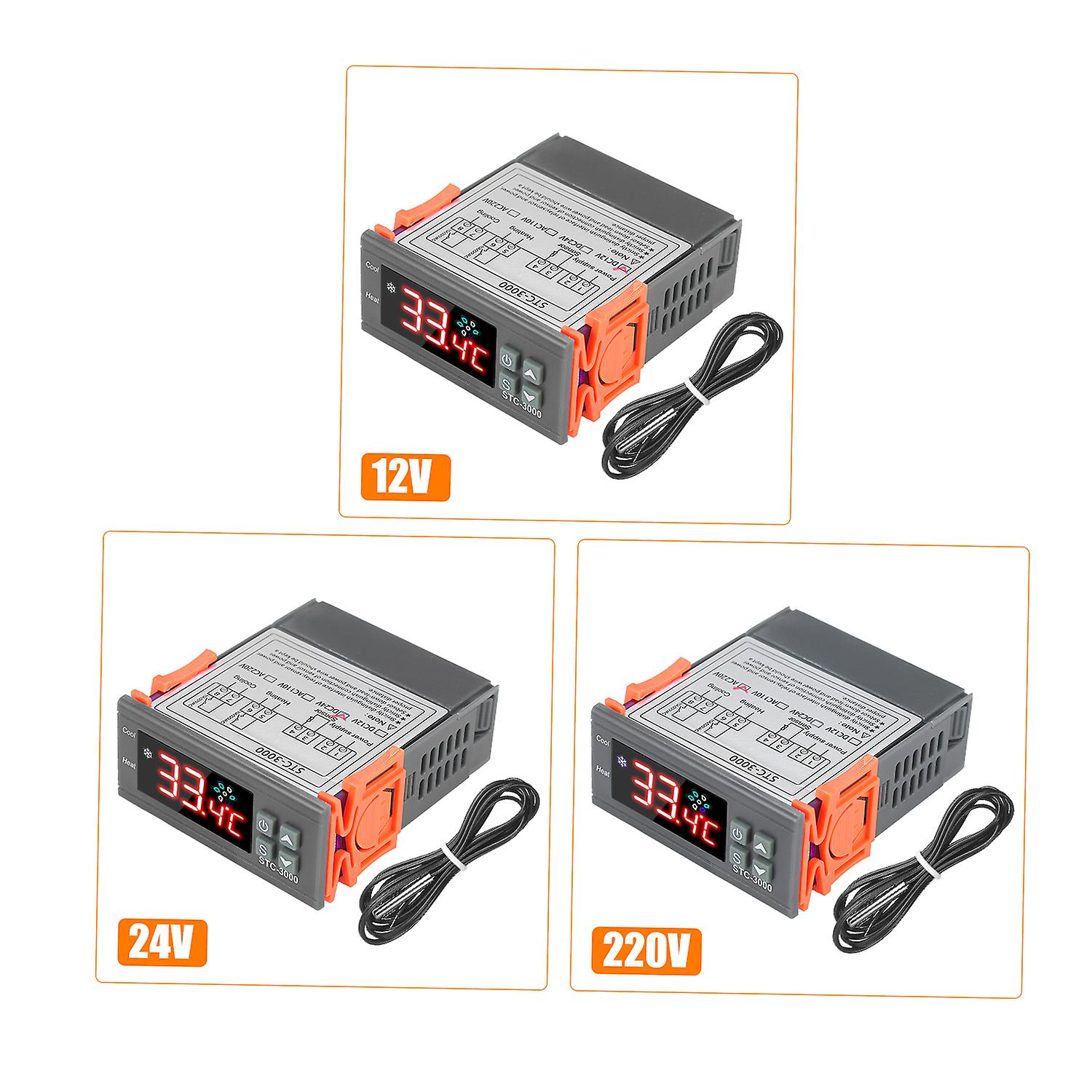 Stc-3000 Microcomputer Temperature Controller 110-220v Digital Thermoregulator With Ntc Probe Cool Heat Sensor