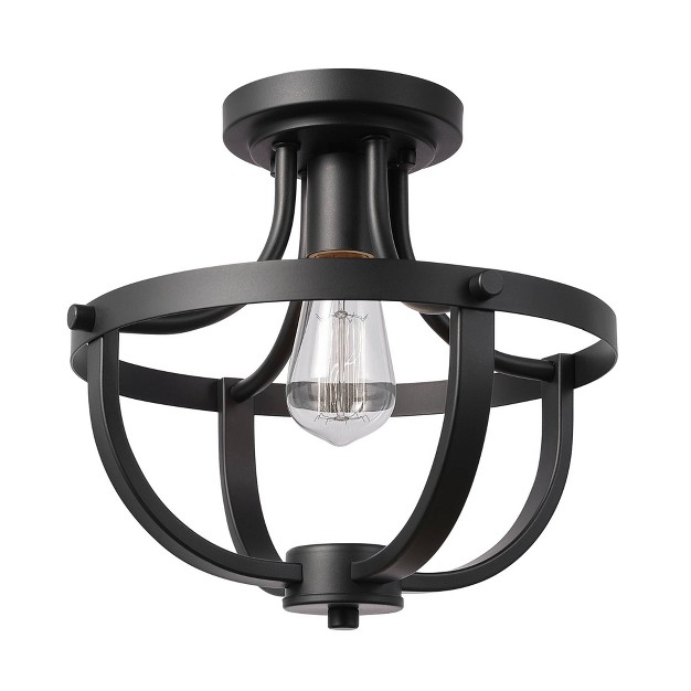 Stellan 1 light Matte Black Flush Mount Ceiling Light Globe Electric