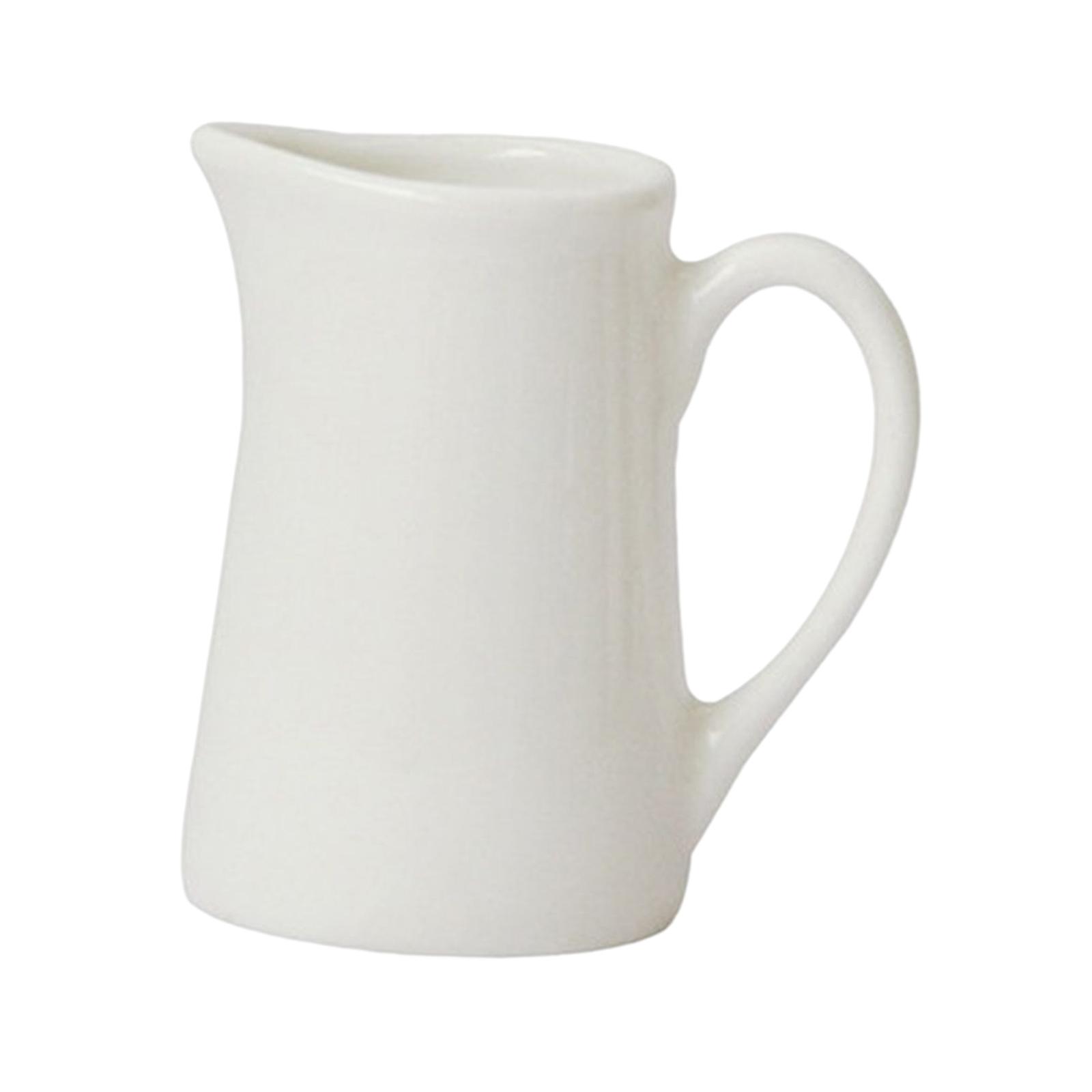 Ceramic Cream Jugs White Porcelain Classic Creamers Coffee and Tea Sugar