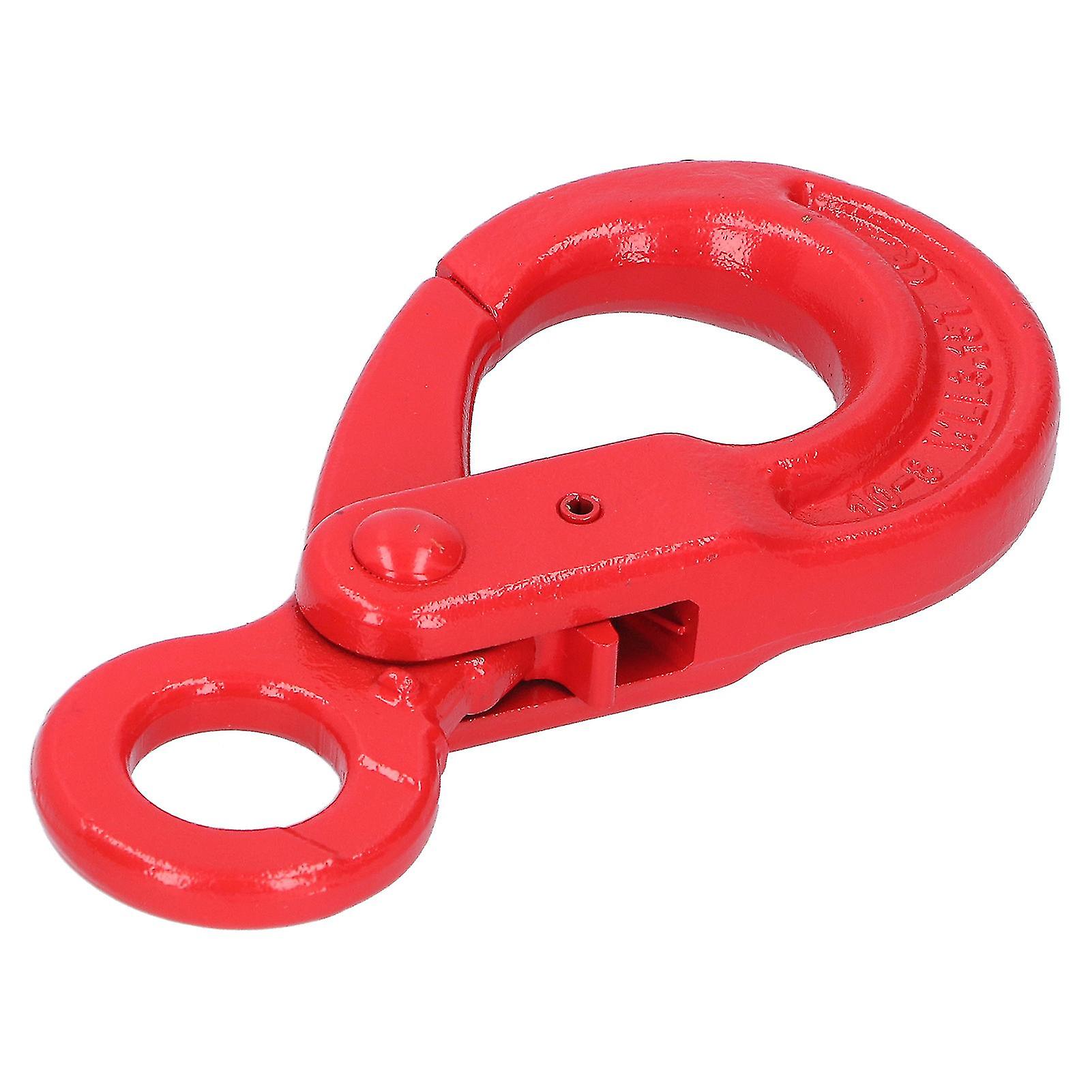 Slip Hook Alloy Steel Eye Shaped Self Locking Safety Rotation Lifting Towing Lock 3.15T