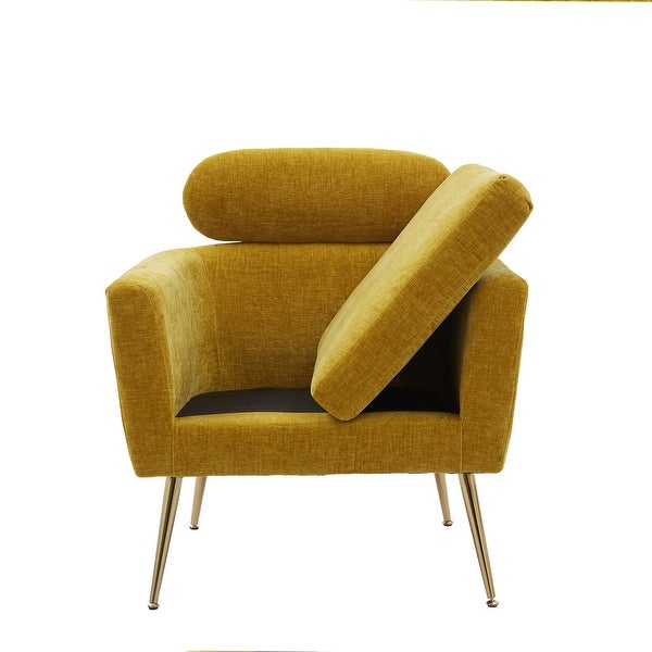 Modern Chenille Accent Chair Armchair Upholstered Reading Chair