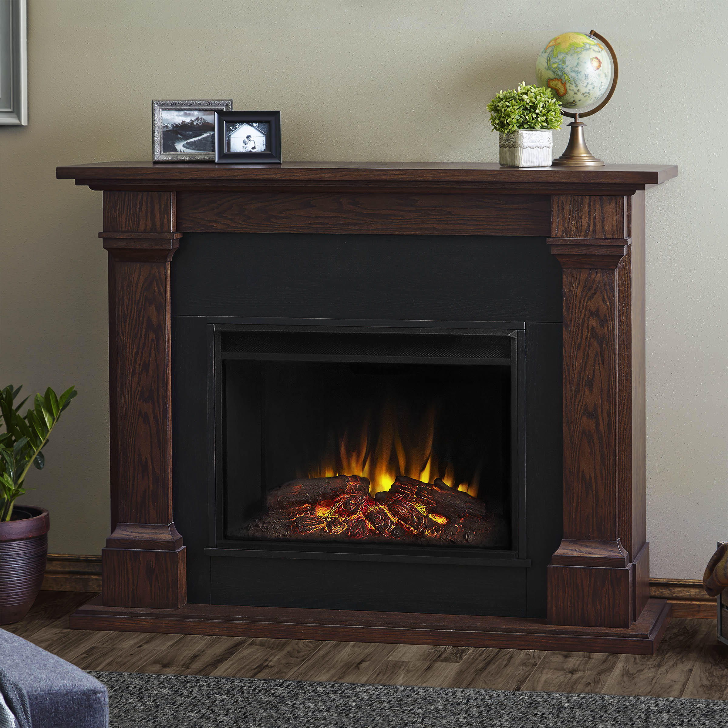 Real Flame Callaway Grand Electric Fireplace in Chesnut Oak