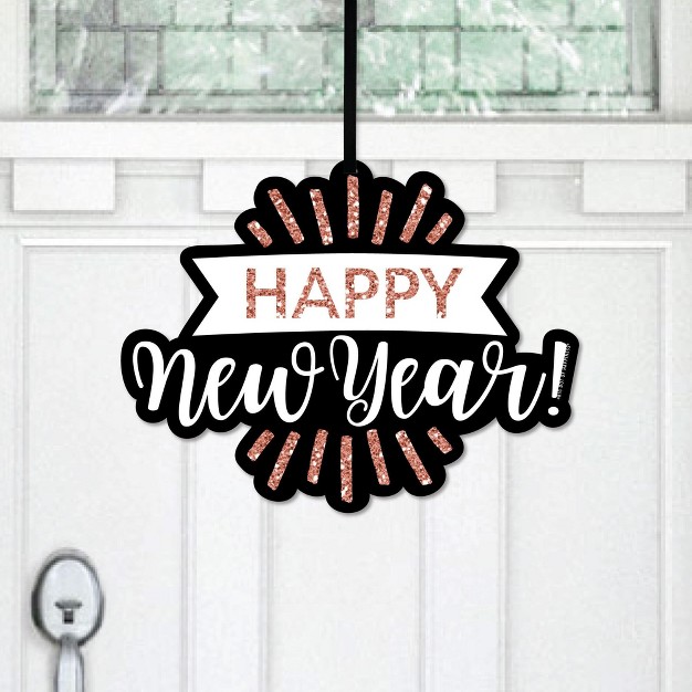 Big Dot Of Happiness Rose Gold Happy New Year Hanging Porch New Years Eve Party Outdoor Decorations Front Door Decor 1 Piece Sign