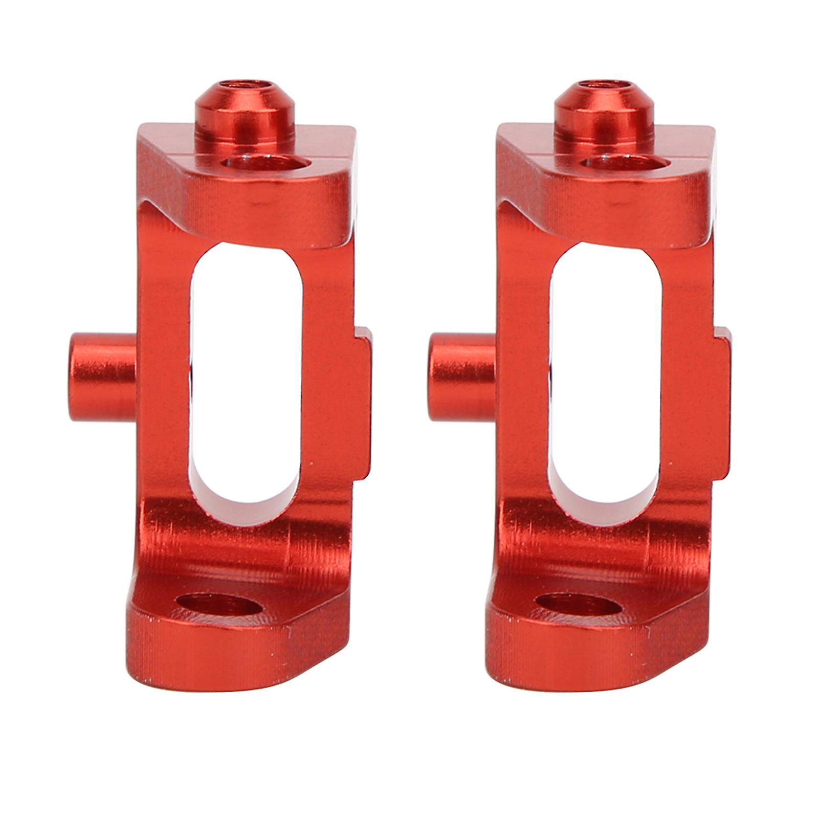 Ot003 1 Pair Metal Front Caster Block For Kyosho 4wd Optima Maxima 1/10 Off Road Vehicle(red )