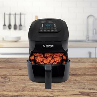 NuWave Brio 8 qt. Black Digital Air Fryer with Probe 37381