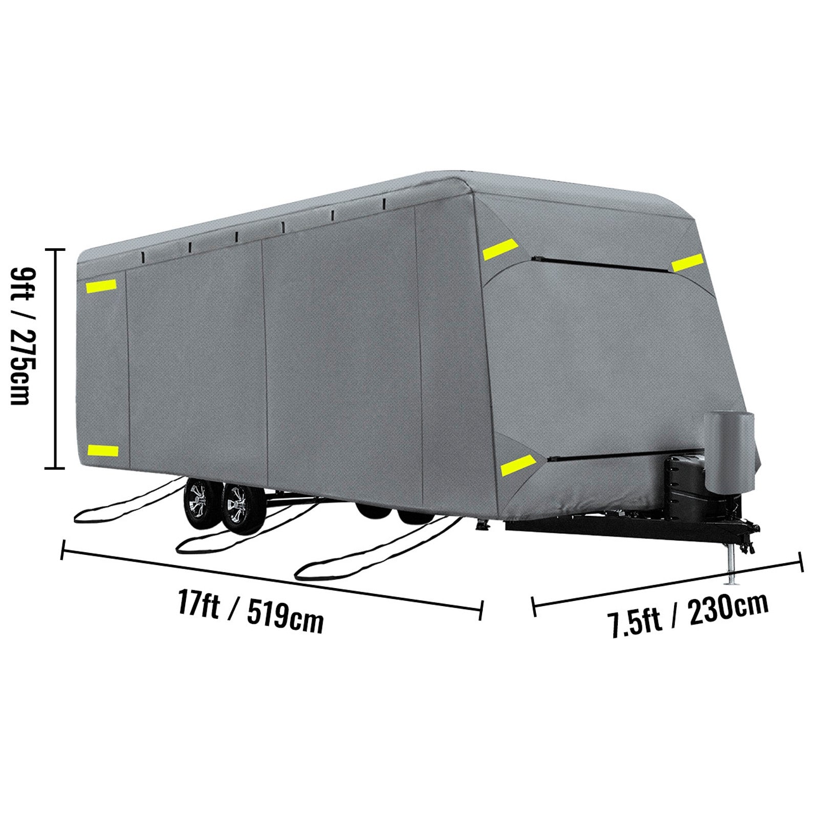 BENTISM RV Cover RV Trailer Cover 14'-16' Waterproof Camper Travel Trailer Cover