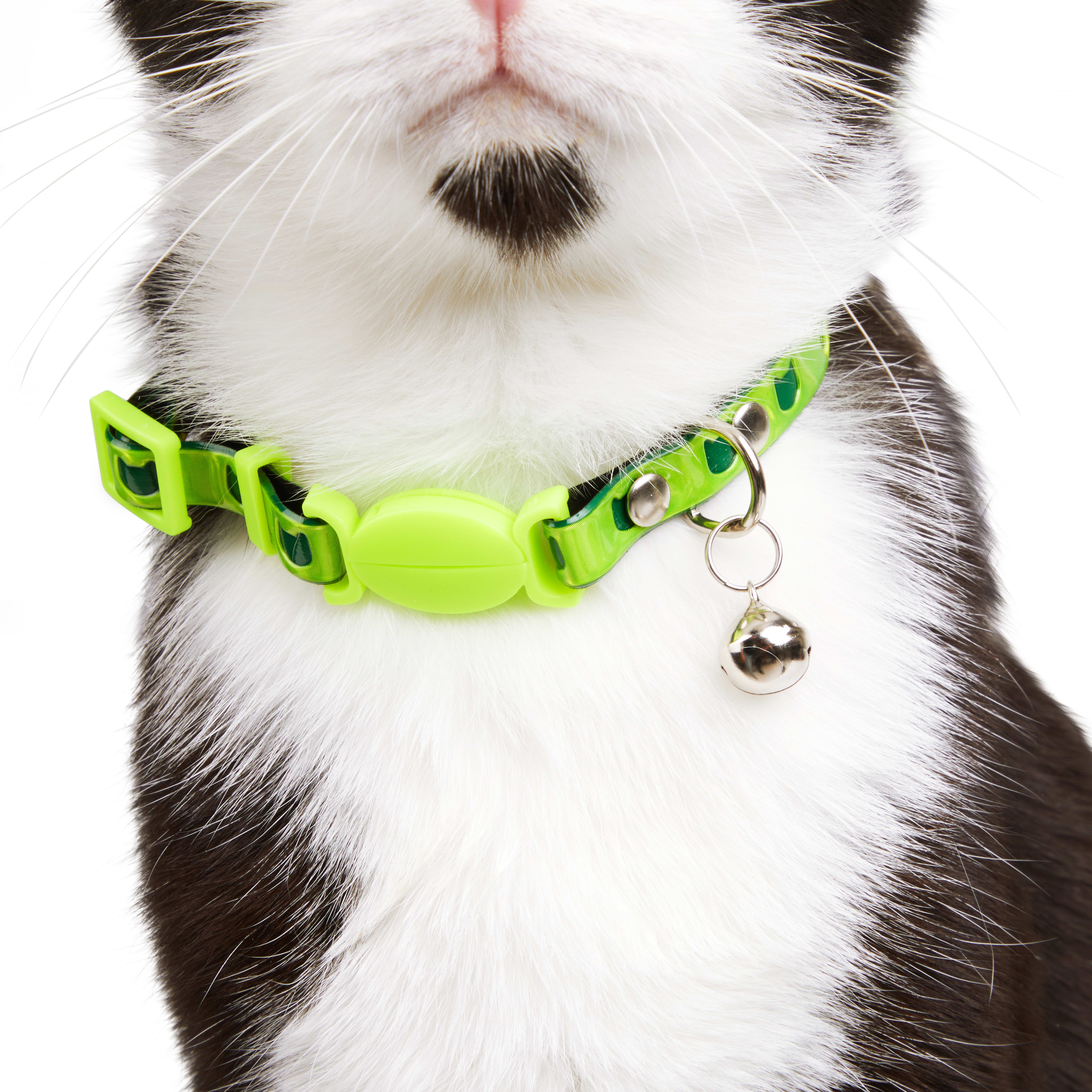 YOULY Neon Yellow Reflective Cat Collar， Large