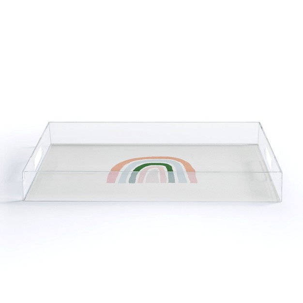 Hello Twiggs Pink Rainbow Acrylic Tray Deny Designs