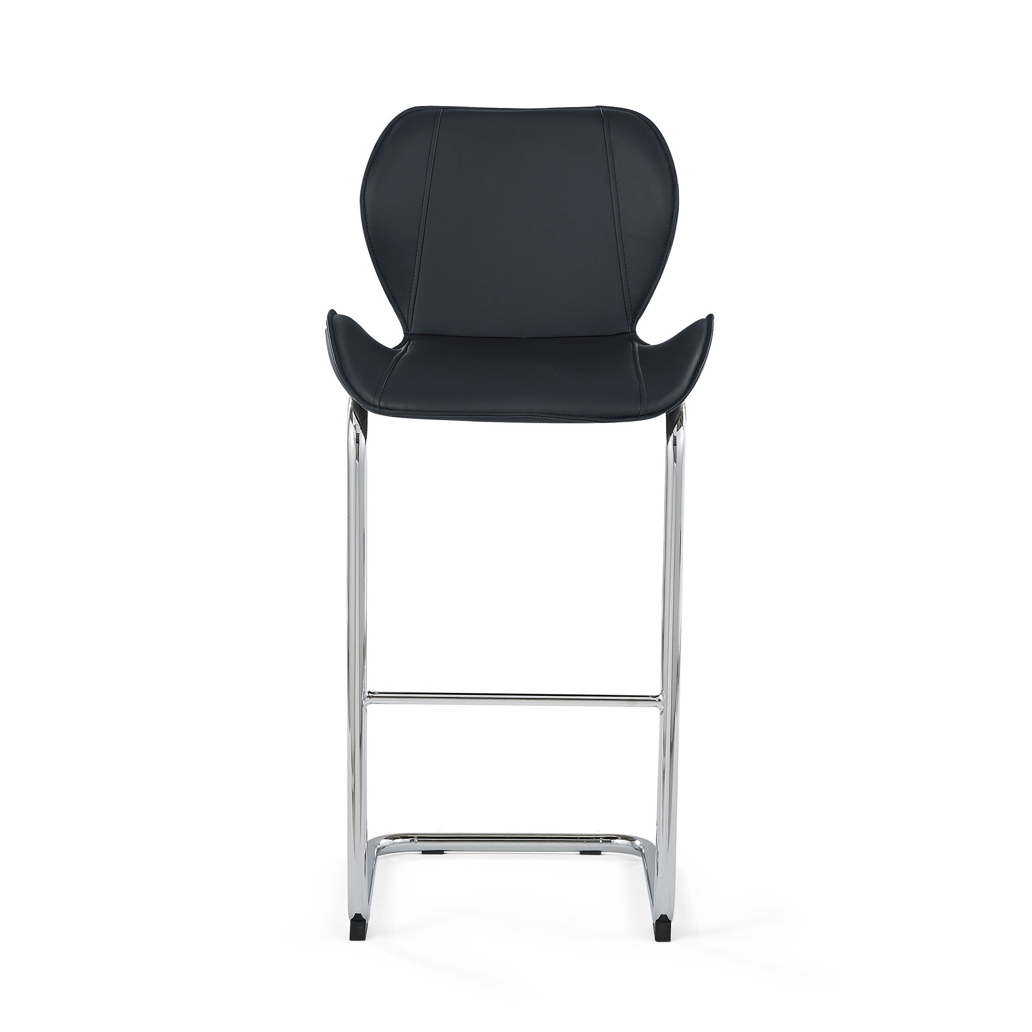 Global Furniture Black Pu Curved Bar Stool - N/A