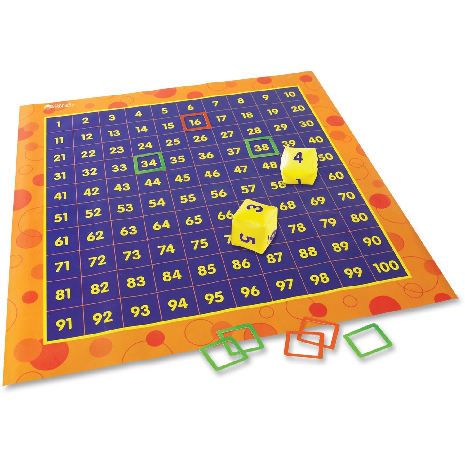 Hip Hoppin' Hundred Mat Floor Game by Learning Resources LRNLER1100