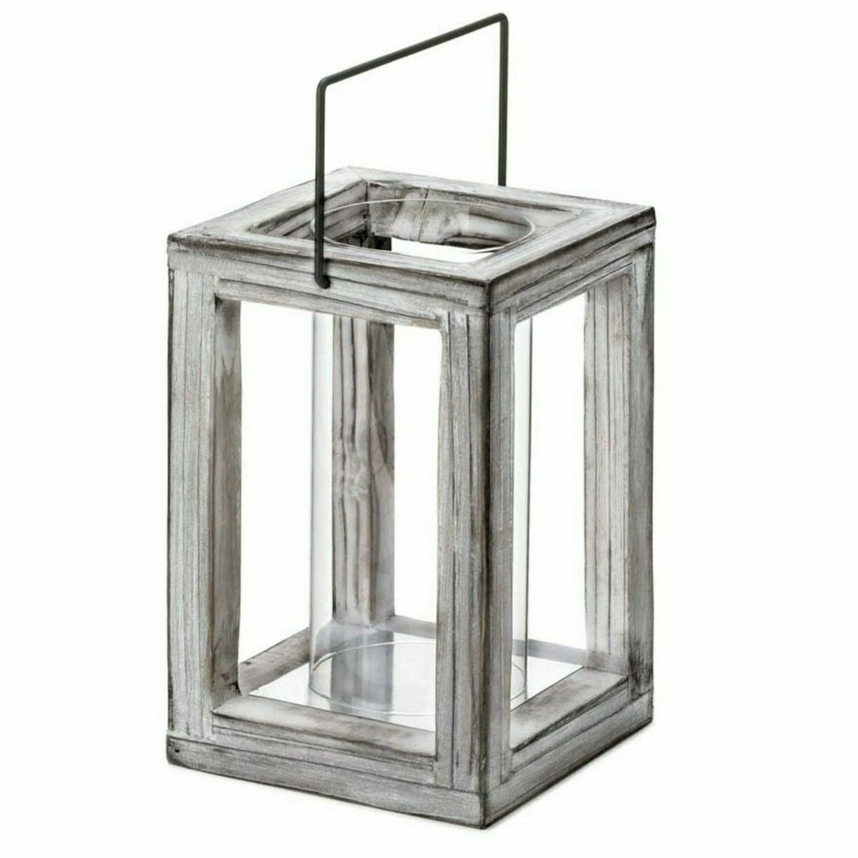 Home Decorative Rustic Wood Natural Candle Lantern - 9 inches